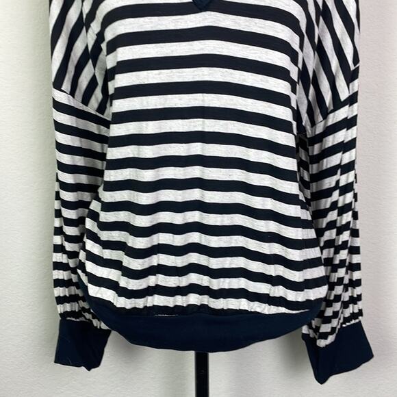 NWT Ces Femme striped oversized pullover l/s blouse women’s L - Picture 3 of 11